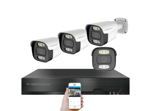 poe ip 4 kamerovy set xm-414b 4mpx, cz menu