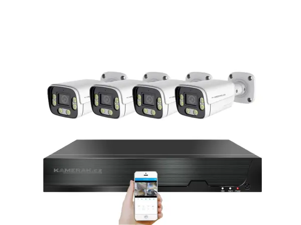 4K PoE IP 4 kamerov� set XM-406D 8MPx, CZ menu