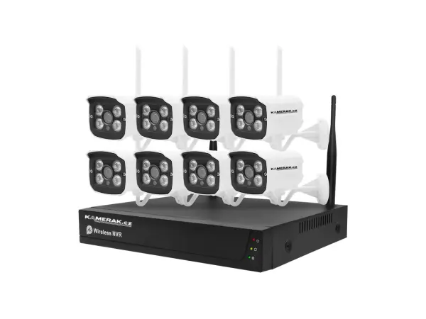 bezdratovy 8 kamerovy set wifi tuya wtu8-034b, 3mpx, cz menu
