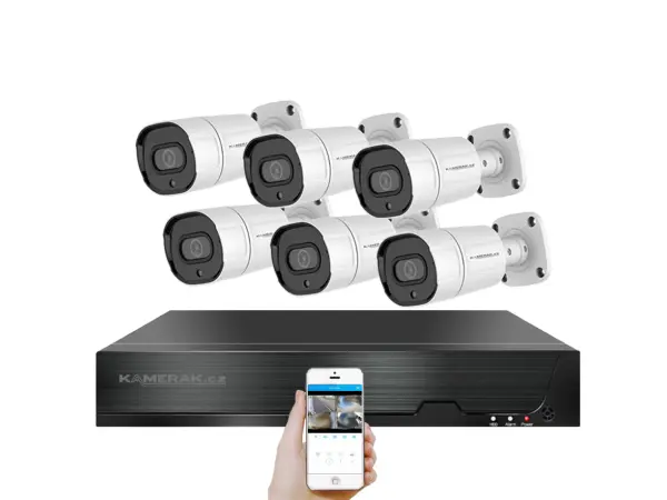 poe ip 6 kamerovy set xm-608b 4mpx, cz menu