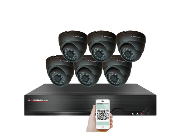 PoE IP 6 kamerov� set XM-611B 4MPx, CZ menu