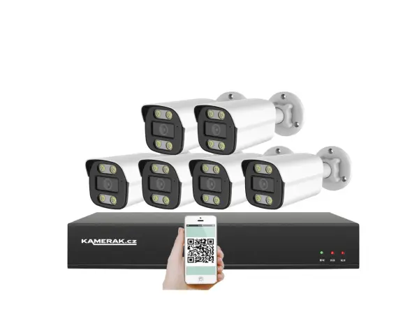 poe ip 6 kamerovy set xm-614b 4mpx, cz menu