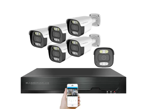 poe ip 6 kamerovy set xm-614b 4mpx, cz menu