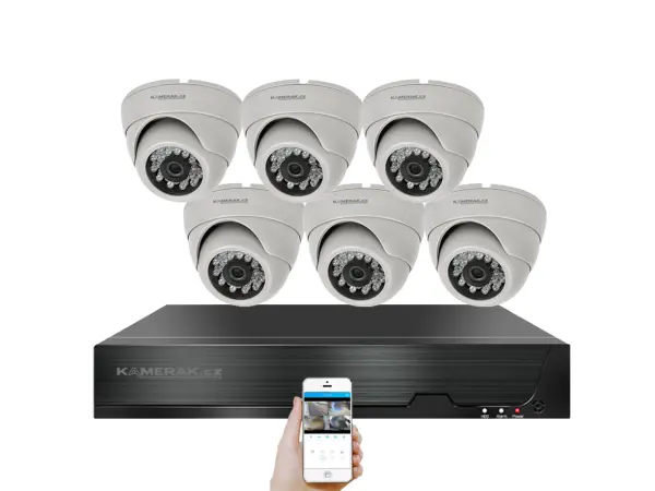 4k poe ip 6 kamerovy set xm-602d 8mpx, cz menu