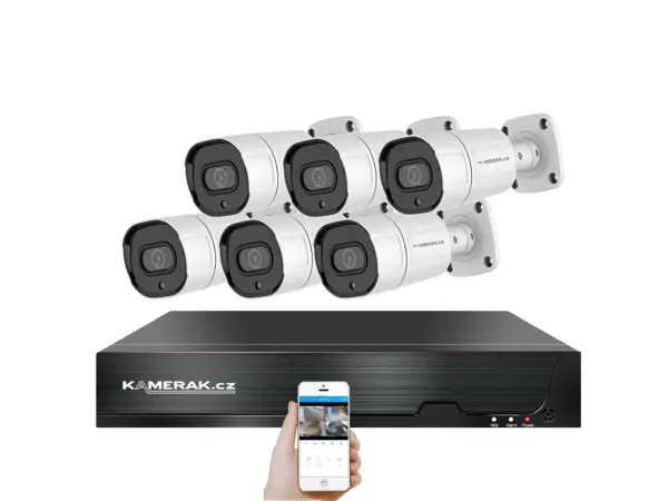 4K PoE IP 6 kamerov� set XM-608D 8MPx, CZ menu