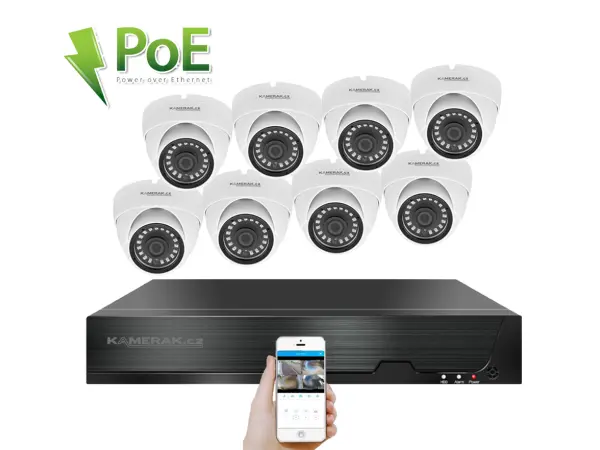 poe ip 8 kamerovy set xm-802b 4mpx, cz menu