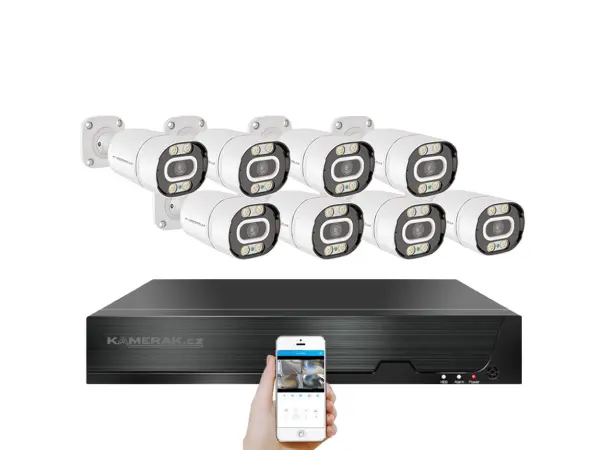 poe ip 8 kamerovy set xm-803b 4mpx, mikrofon, cz menu