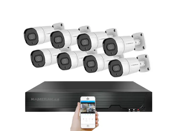 PoE IP 8 kamerov� set XM-808B 4MPx, CZ menu