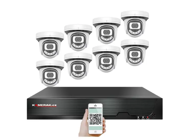 PoE IP 8 kamerov� set  XM-812B 4MPx, CZ menu