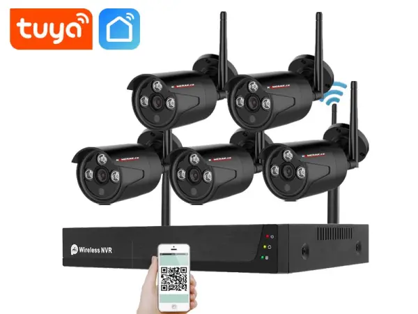 bezdratovy wifi kamerovy set wtu5-033a-black, 2mpx smart life