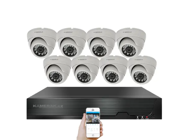 4k poe ip 8 kamerovy set xm-802d 8mpx, cz menu