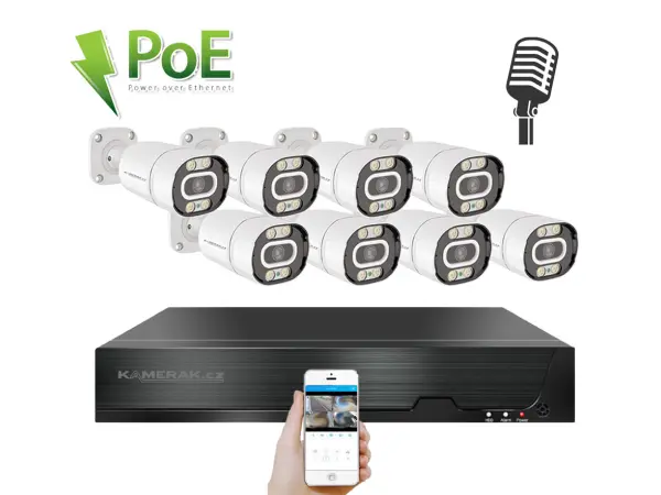 4K PoE IP 8 kamerov� set XM-803D 8MPx, CZ menu