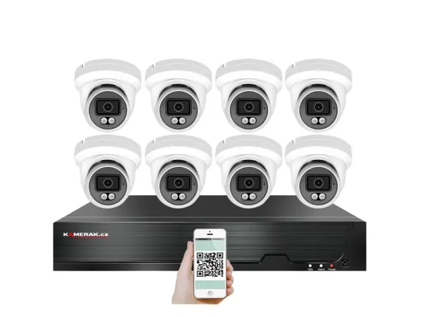 4k poe ip 8 kamerovy set xm-809d 8mpx, cz menu