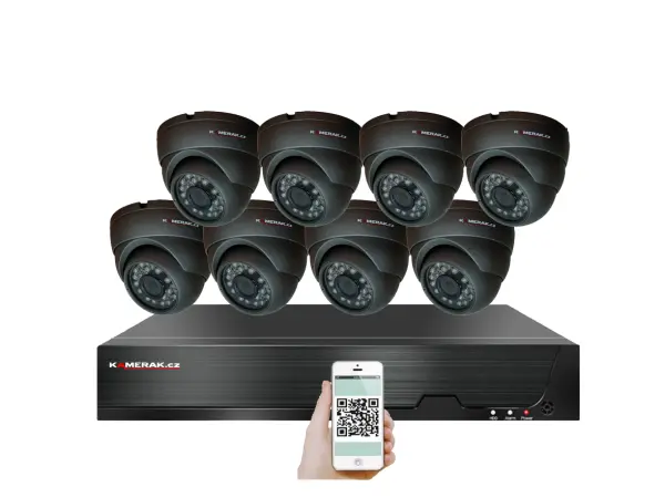 4K PoE IP 8 kamerov� set XM-811D 8MPx, H.265, CZ menu