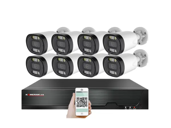 4K PoE IP 8 kamerov� set XM-813D 8MPx, CZ menu