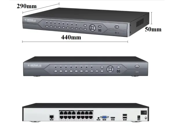 PoE IP 12 kamerov� set XM-1206B 4MPx, CZ menu