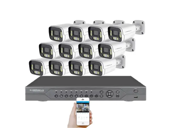 PoE IP 12 kamerov� set XM-1206B 4MPx, CZ menu