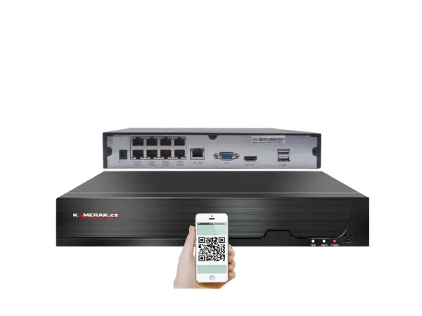 PoE IP 12 kamerov� set XM-1211B 4MPx, mikrofon, CZ menu