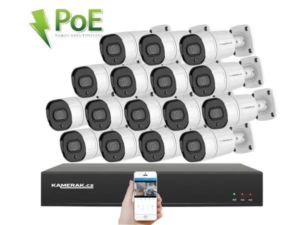 PoE IP 16 kamerov� set XM-1608B 4MPx, CZ menu