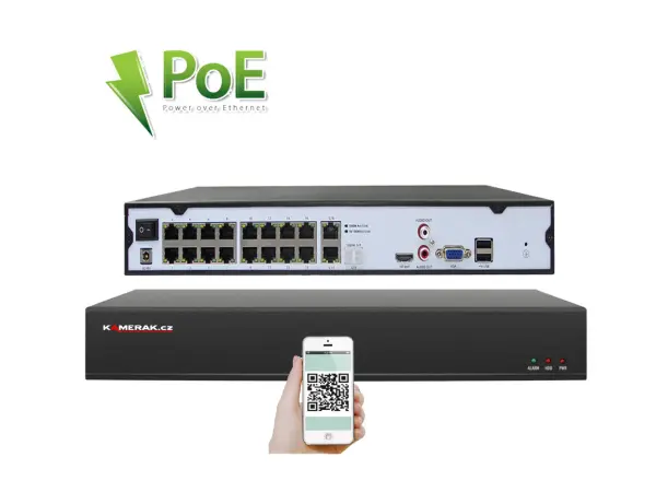 4k poe ip 16 kamerovy set xm-1609d 8mpx, cz menu