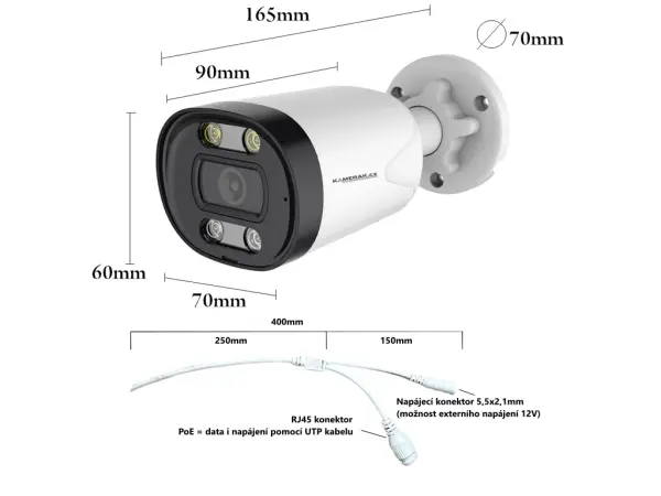 4K PoE IP kamera XM-13D 8Mpx
