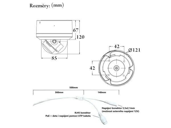 4K PoE IP kamera XM-19D PTZ v proveden� DOME 8MPx