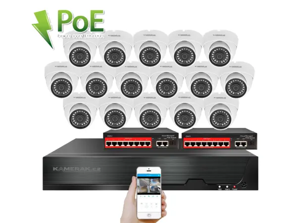 ip 16 kamerovy set s externim poe xm-1602b-ext. 4mpx, cz menu
