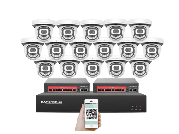 ip 16 kamerovy set  s externim poe xm-1612b-ext. 4mpx, cz menu
