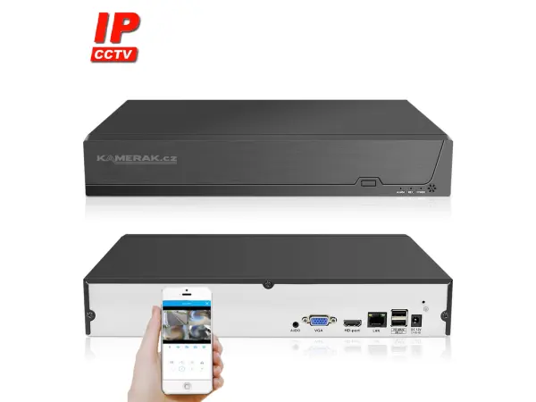4k ip 16 kamerovy set s externim poe xm-1602d-ext. 8mpx, cz menu