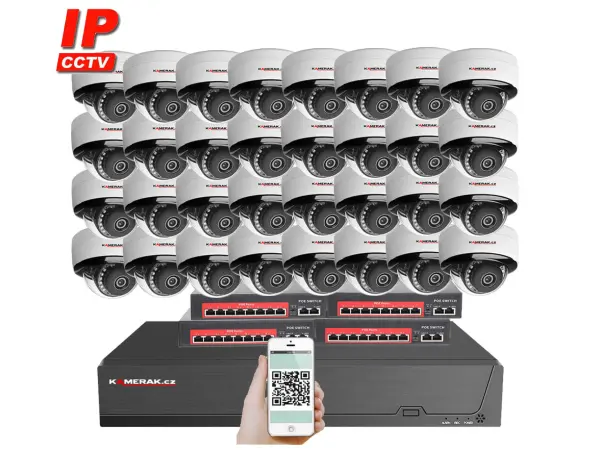 IP 32 kamerový set s externím PoE XM-3205B-Ext. 4MPx, CZ menu