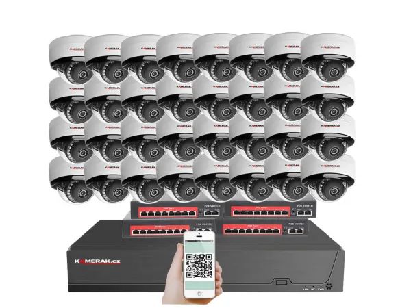 IP 32 kamerový set s externím PoE XM-3205B-Ext. 4MPx, CZ menu