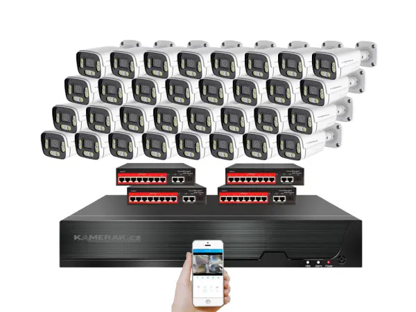 ip 32 kamerovy set s externim poe xm-3206b-ext. 4mpx, cz menu