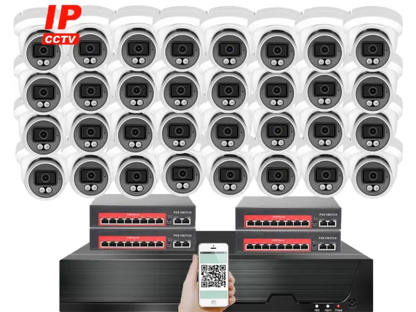 IP 32 kamerov� set s extern�m PoE XM-3209B-Ext. 4MPx, CZ menu