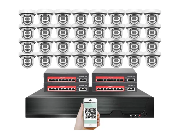 ip 32 kamerovy set  s externim poe xm-3212b-ext. 4mpx, cz menu