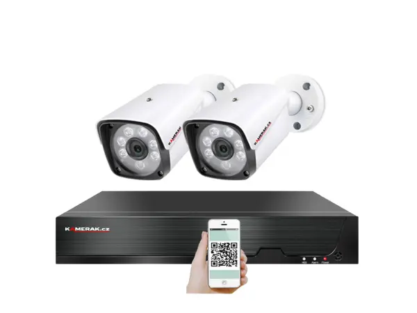 4K PoE IP 2 kamerov� set XM-201D 8MPx, CZ menu