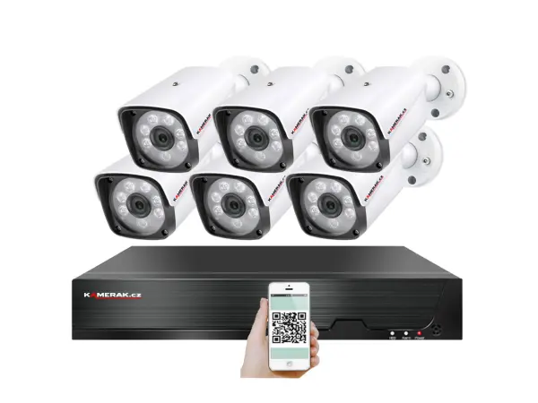 4K PoE IP 6 kamerov� set XM-601D 8MPx, CZ menu