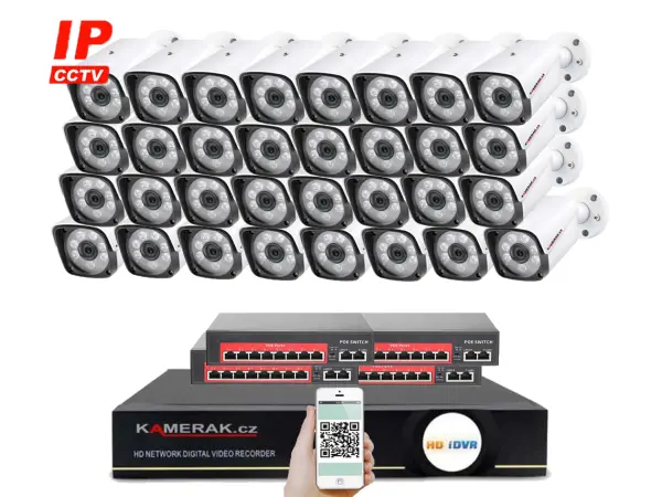 IP 32 kamerov� set s extern�m PoE XM-3201B-Ext. 4MPx, CZ menu