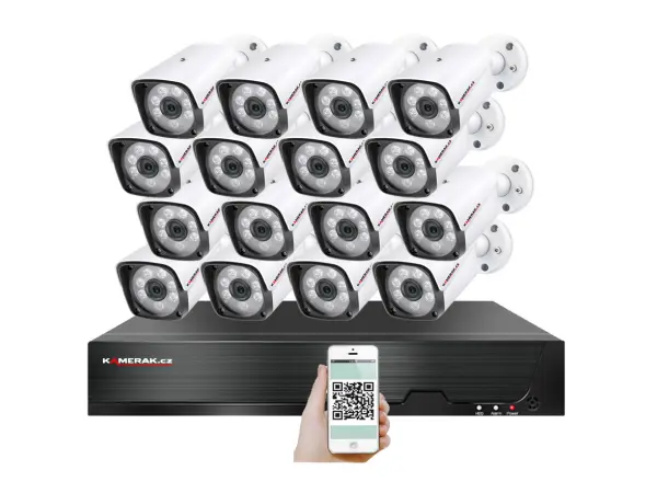 4k poe ip 16 kamerovy set xm-1601d 8mpx, cz menu