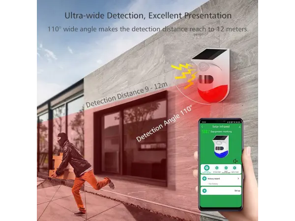 tuya solarni wifi alarm ct80wr sirena proti kradezi