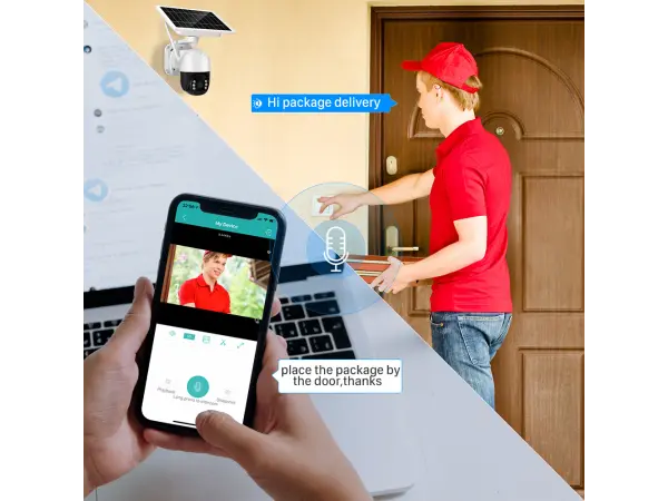 wifi solarni kamera xm-924 3mpx, 6x baterie, p2p app icsee