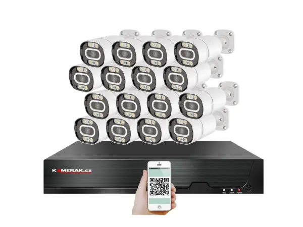 4K PoE IP 16 kamerov� set XM-1603D 8MPx, CZ menu