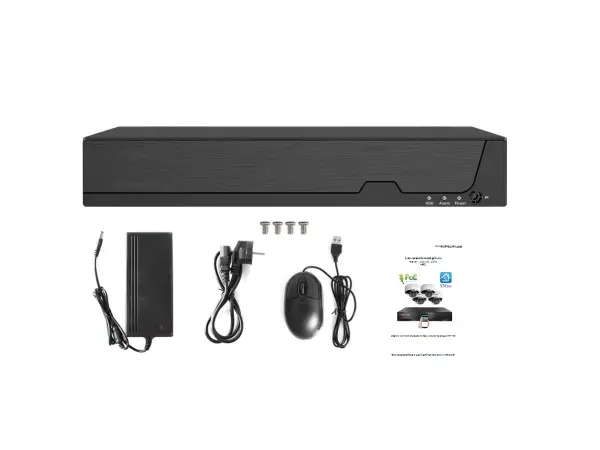 PoE NVR-7404 4CH 8Mpx, H.265 rekord�r pro 4 IP kamery, CZ menu