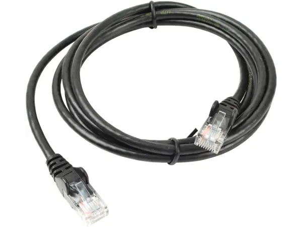 utp sitovy kabel patch cat5e rj45 1m cerny