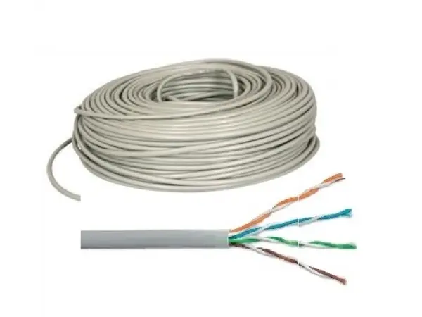 utp sitovy kabel cat5e sedy , drat, metraz