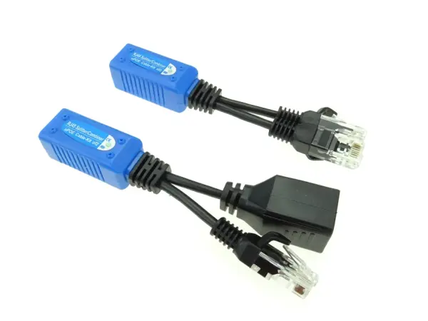rozbocovac rj45 s poe vystup samec + samice