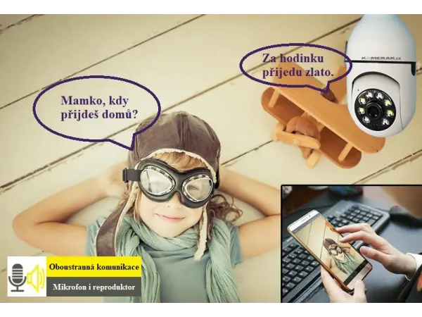 Oto�n� P2P kamera HYF-Q01 app Tuya do obj�mky E27