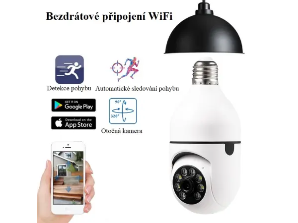 otocna p2p kamera xm-q01 2mpx app icsee do objimky e27