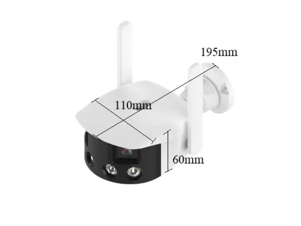 p2p smart wifi ip kamera xm-04b 4mp 180� se dvema objektivy