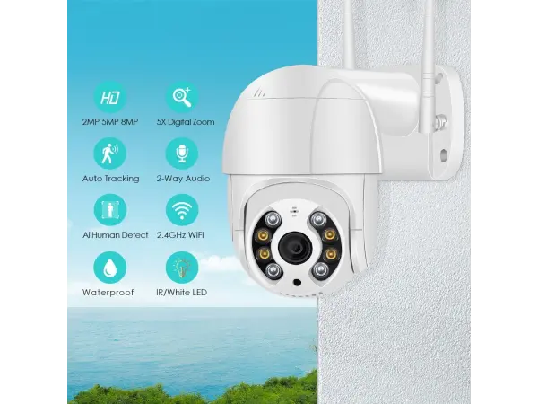 4k p2p smart wifi ptz xm-838 8mpx  kamera se zvukem icsee