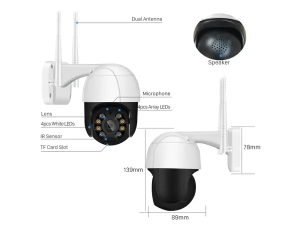 4k ptz otocna kamera ip kamera  xm-839 icsee 8mpx